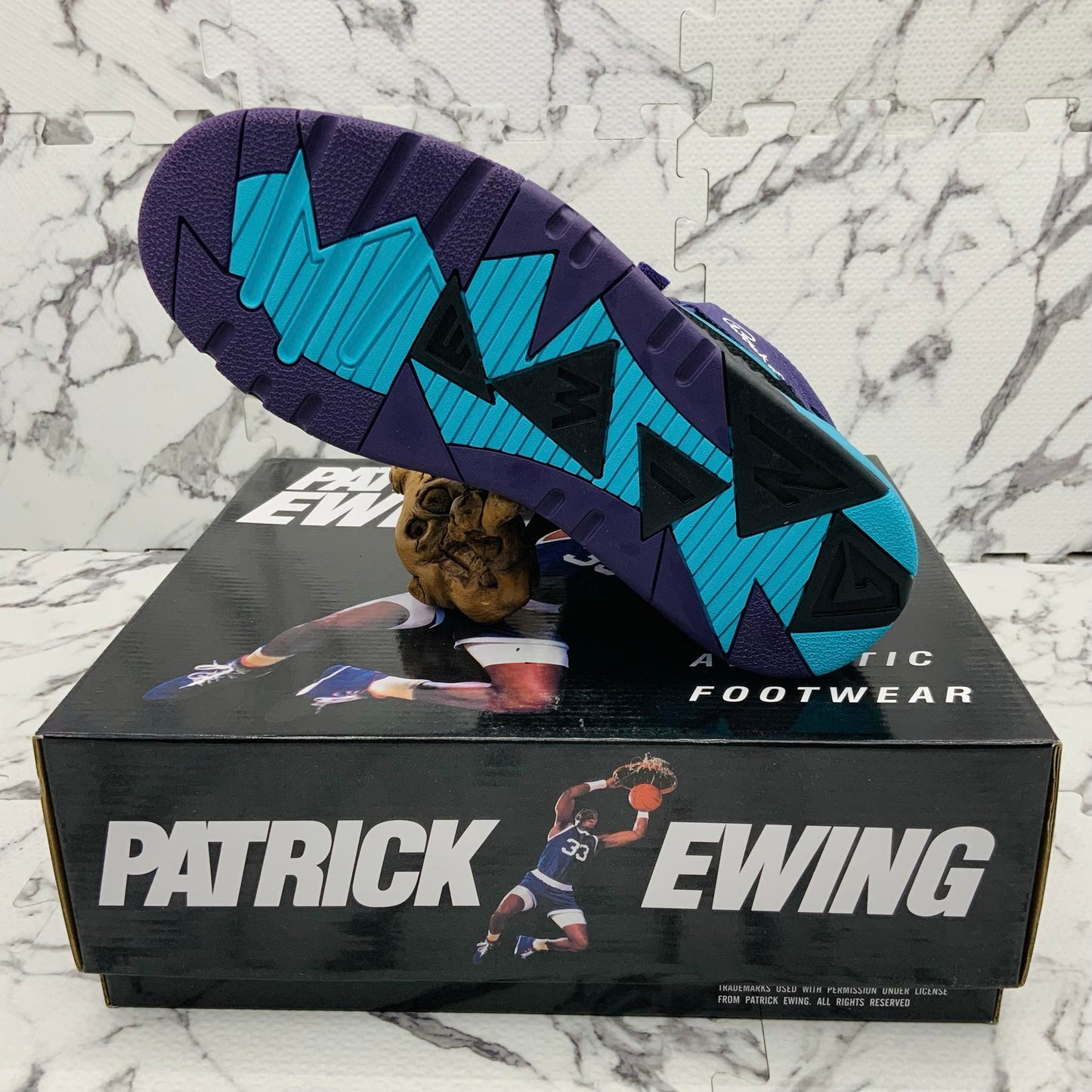 Men’s PATRICK EWING FOCUS Black | Turquoise | Purple Sneakers NWT