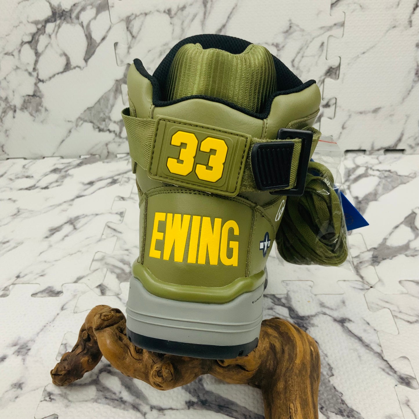 Men’s Patrick Ewing 33 HI x KOOL G RAP Olive| Red | Yellow Sneakers NWT