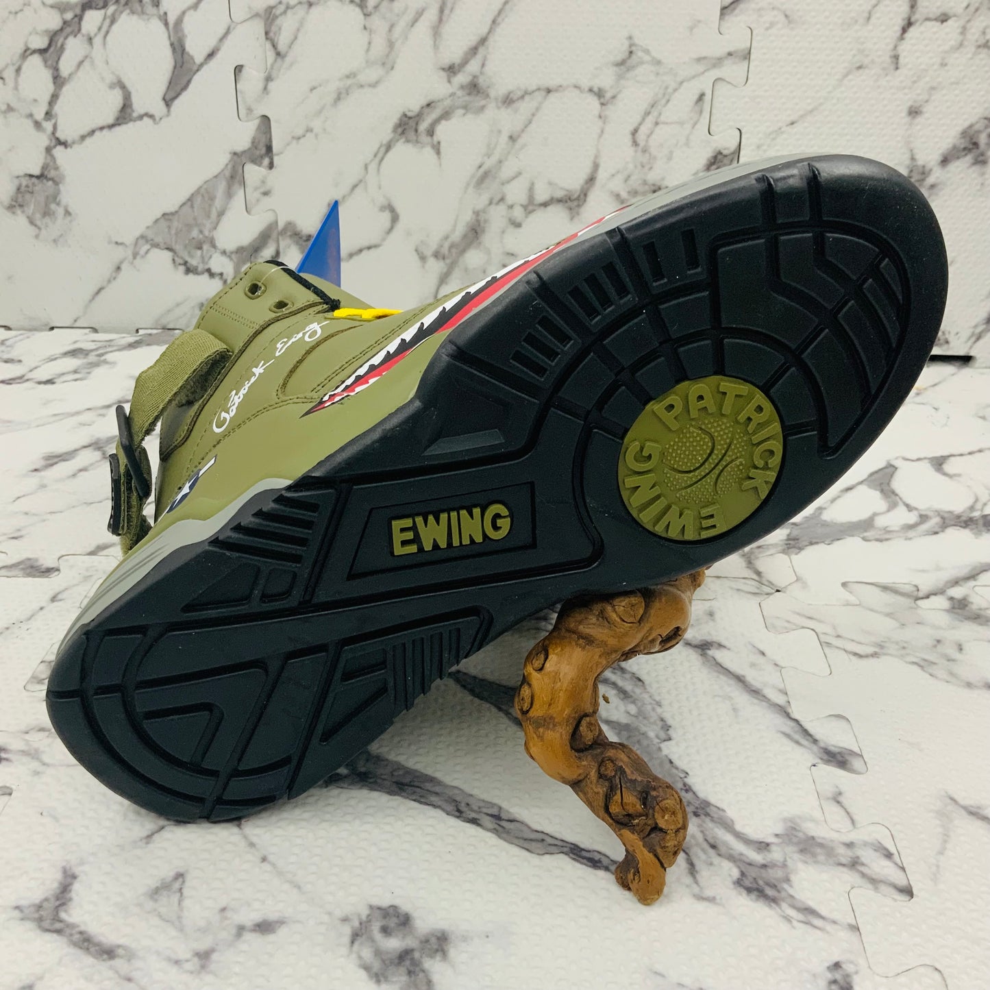 Men’s Patrick Ewing 33 HI x KOOL G RAP Olive| Red | Yellow Sneakers NWT