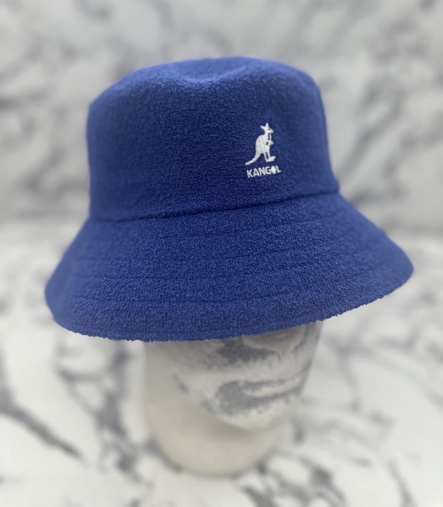 Men's Kangol Royal Blue | White Bermuda Bucket Hat NWT