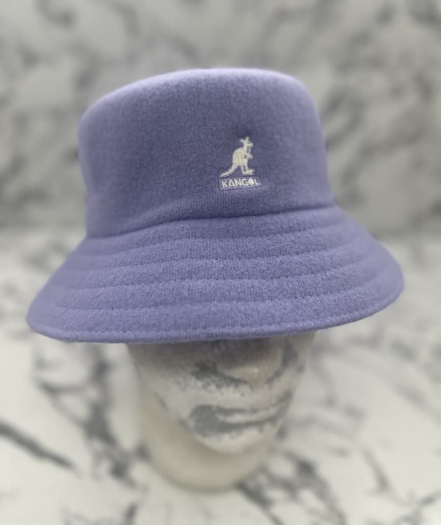Men's Kangol Lavander | White Wool Lahinch Bucket Hat NWT