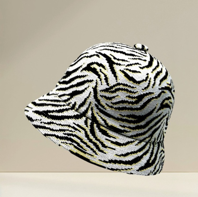 Men's Kangol Zebra Carnival White | Black | Yellow Casual Bucket Hats NWT