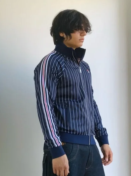 Men's Fila Navy | White | Red Striped Track Jacket NWT