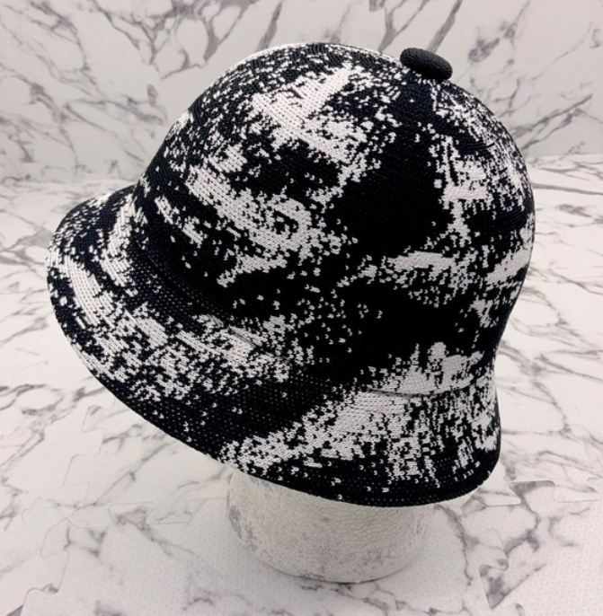 Men's Kangol Airbrush Black | White Casual Bucket Hats NWT