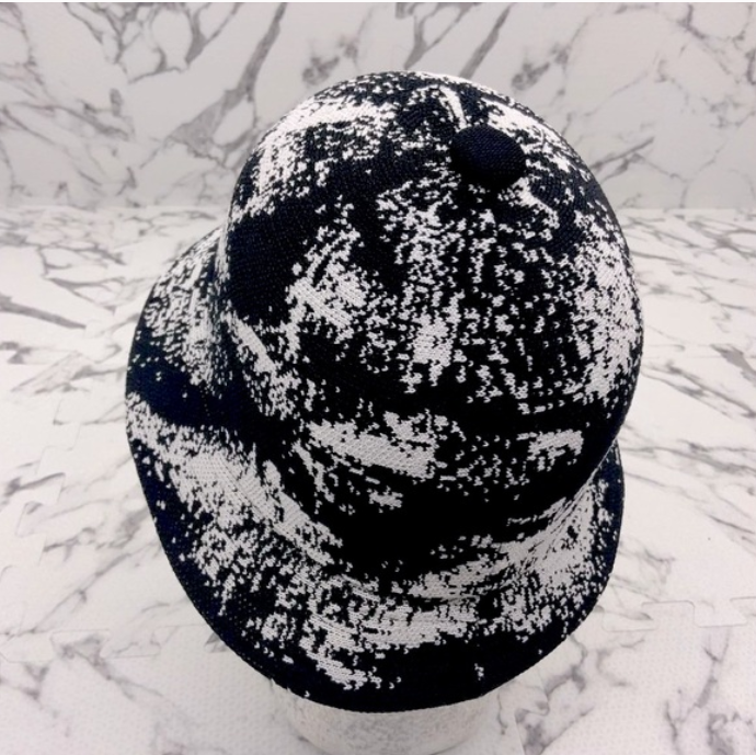 Men's Kangol Airbrush Black | White Casual Bucket Hats NWT