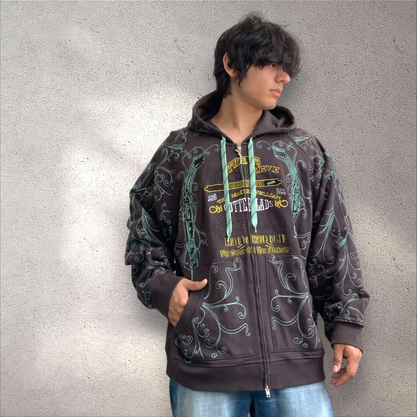 Men's Artful Dodger Brown | Mint | Yellow Hoodie NWT