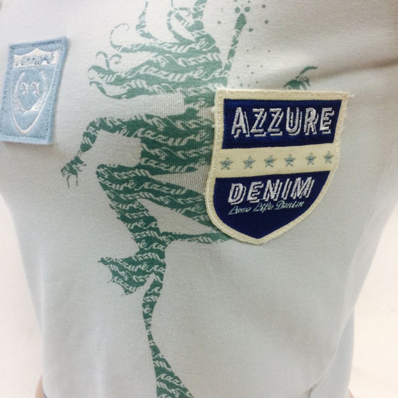 Women’s Azzure Denim Sky | White | Turquoise Tee Shirt NWT