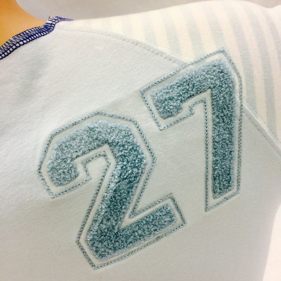 Women’s Azzure Denim Sky | White | Turquoise Tee Shirt NWT
