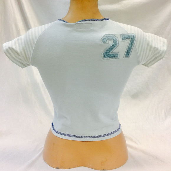 Women’s Azzure Denim Sky | White | Turquoise Tee Shirt NWT