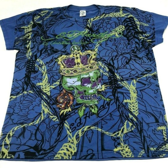 Unisex Ed Hardy Blue | Black | Green Tee Shirts