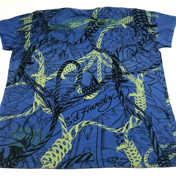 Unisex Ed Hardy Blue | Black | Green Tee Shirts