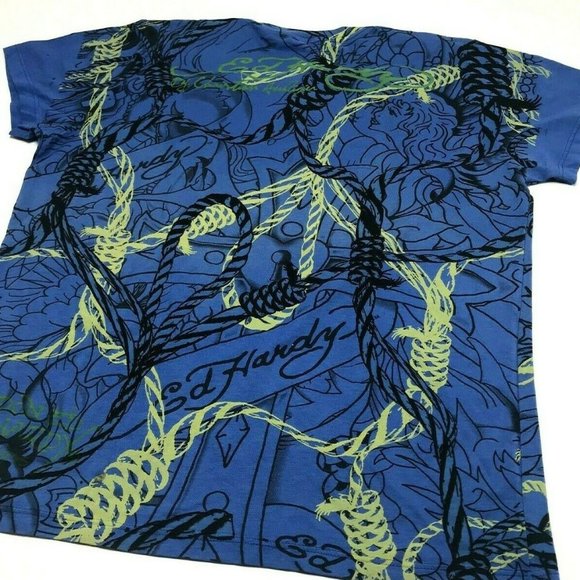 Unisex Ed Hardy Blue | Black | Green Tee Shirts