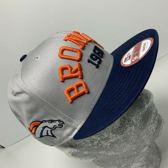 Men's New Era Cap NFL Denver Broncos 1960 Grey | Navy 9FIFTY Snapback Hat