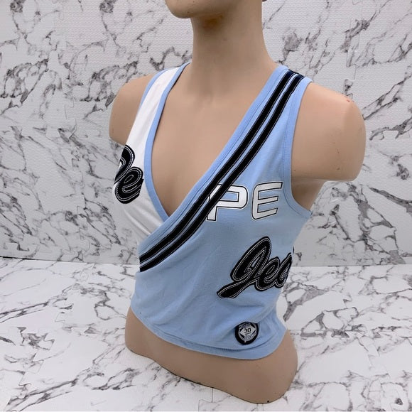 Women’s Pepe Jeans White | Sky Blue | Navy Sleeveless Top NWT