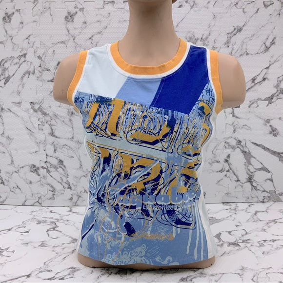 Women's Azzure Sky Blue | Yellow | Royal All Over Print Tank Top NWT
