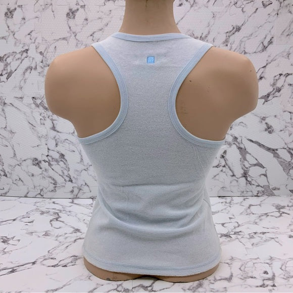 Women's Azzure Sky Blue | White Terry Cloth Tank Top NWT