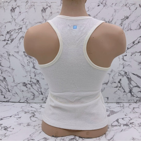 Women's Azzure White | Sky Blue Terry Cloth Tank Top NWT