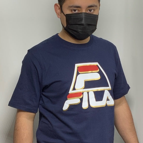 Men's Fila Navy Short Sleeve Tee Shirt