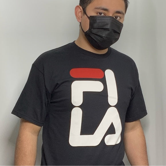 Men's Fila Black Short Sleeve Tee Shirt
