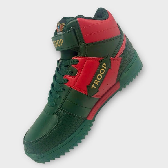 Men's Troop Crown Mid Ripple Green | Red High-Top Sneakers NWT