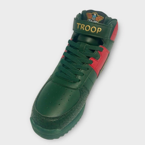 Men's Troop Crown Mid Ripple Green | Red High-Top Sneakers NWT