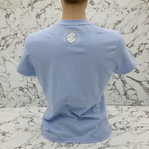 Women's Rocawear Sky Blue | White Tee Shirt NWT