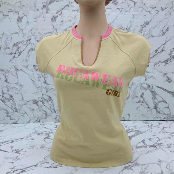 Women's Rocawear Khaki | Pink Tee Shirt NWT