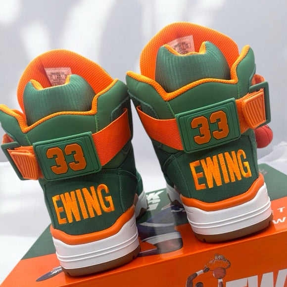 Men’s PATRICK EWING 33 HI ST Patrick’s Day Green | Orange | White Sneakers NWT
