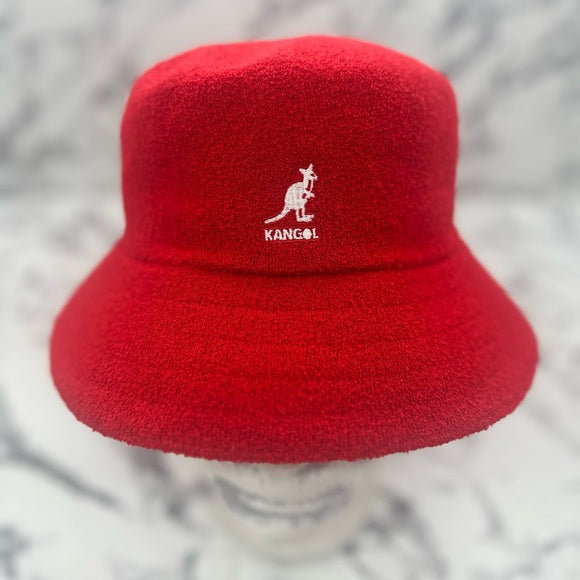 Men's Kangol Red | White Bermuda Bucket Hat NWT