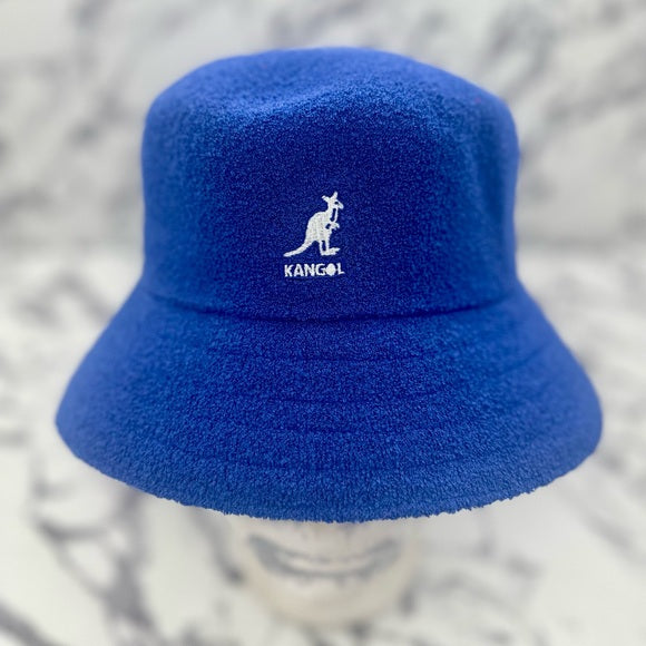 Men's Kangol Royal Blue | White Bermuda Bucket Hat NWT