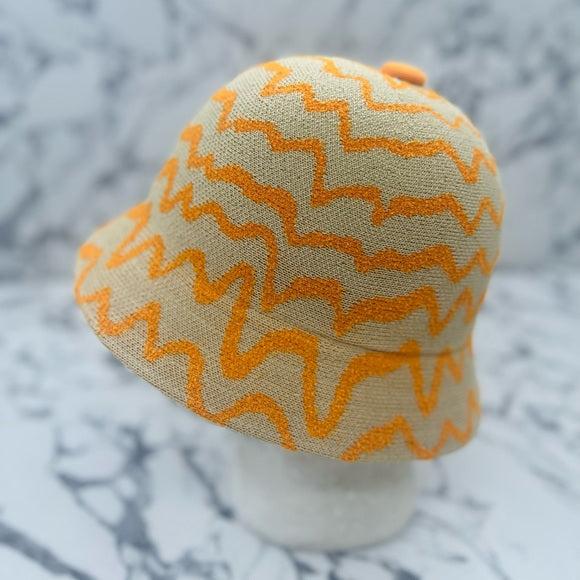Men's Kangol Khaki | Orange Meltdown Casual Bucket Hat NWT