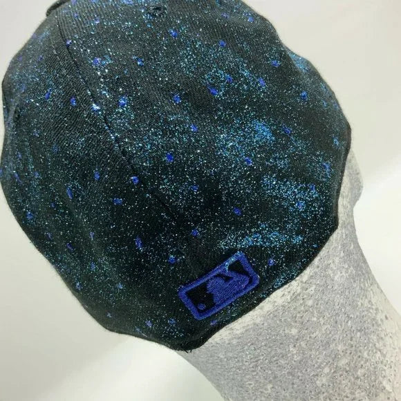 New Era Cap MLB NY Yankees Black Royal Blue Glittered 59FIFTY Hat
