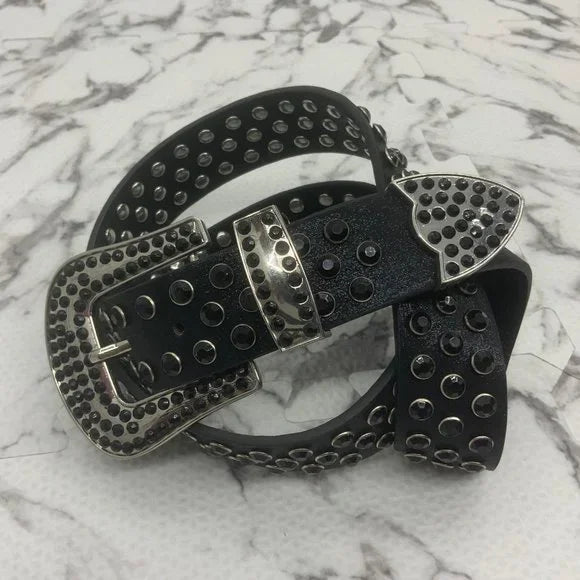 SOLD OUT Men's J75 By Jump Black Gladiator Leather Belt NWT