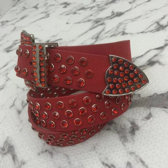 SOLD OUT Men's J75 By Jump Red Gladiator Leather Belt NWT