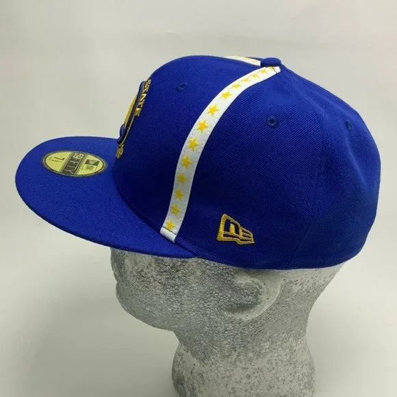 Men's New Era Cap Royal Blue | Yellow Pipping Golden State Warriors 59FIFTY NWT