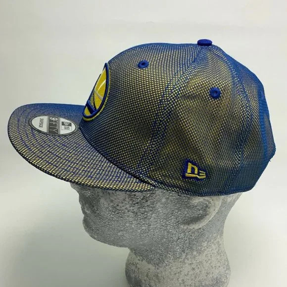 Men's New Era Cap Yellow | Royal Blue Mesh Golden State Warriors 9FIFTY NBA NWT