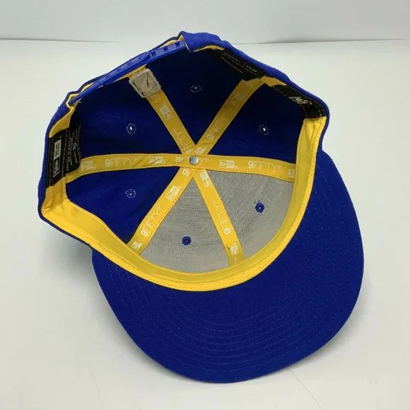 Men's New Era Cap Royal Blue | Yellow Golden State Warriors Big Logo 9FIFTY NBA