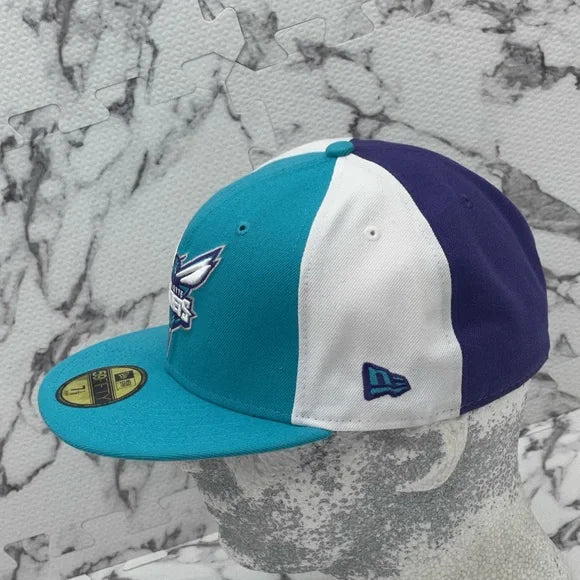 Men's New Era Cap Turquoise | White | Purple Charlotte Hornets 59FIFTY NWT