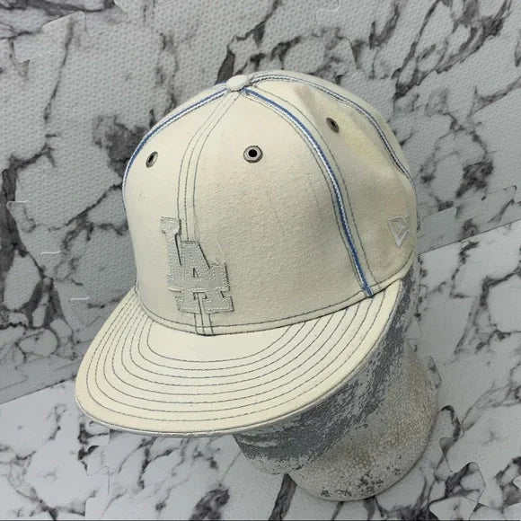 Men's New Era Cap Vintage Off White | Sky Blue 59Fifty Hat NWT