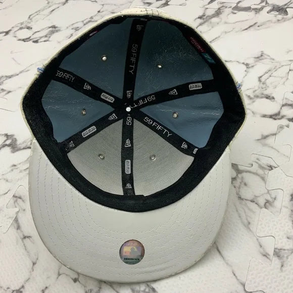 Men's New Era Cap Vintage Off White | Sky Blue 59Fifty Hat NWT