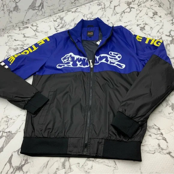 Men's Le Tigre Black | Royal Blue Windbreaker Jacket NWT