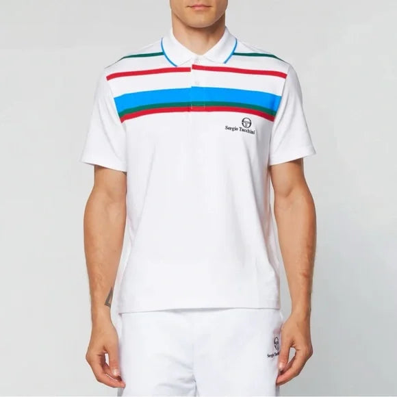 SOLD OUT Men's Sergio Tacchini White | Blue | Red | Green Casual Polo Shirt NWT