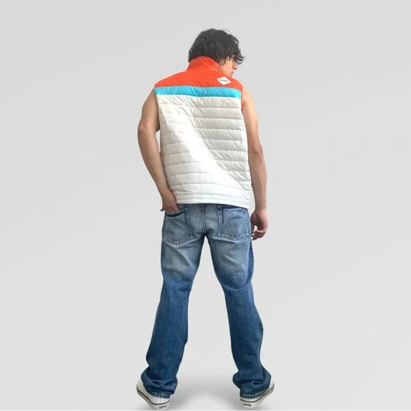 SOLD OUT Men’s Fila Orange | Turquoise | White Puffer Quilty Vest NWT
