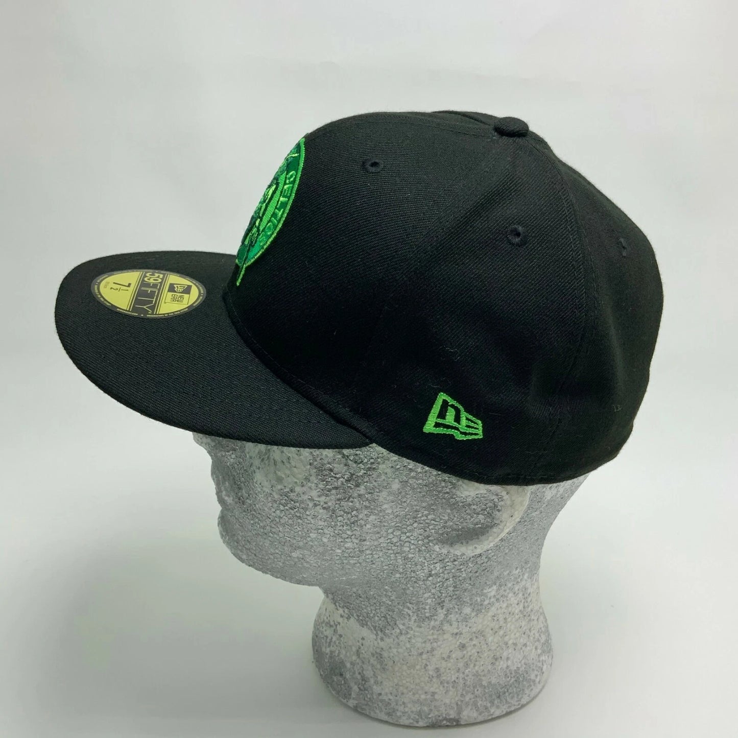 Men's New Era Cap NBA Boston Celtics Black Green 59FIFTY Hat