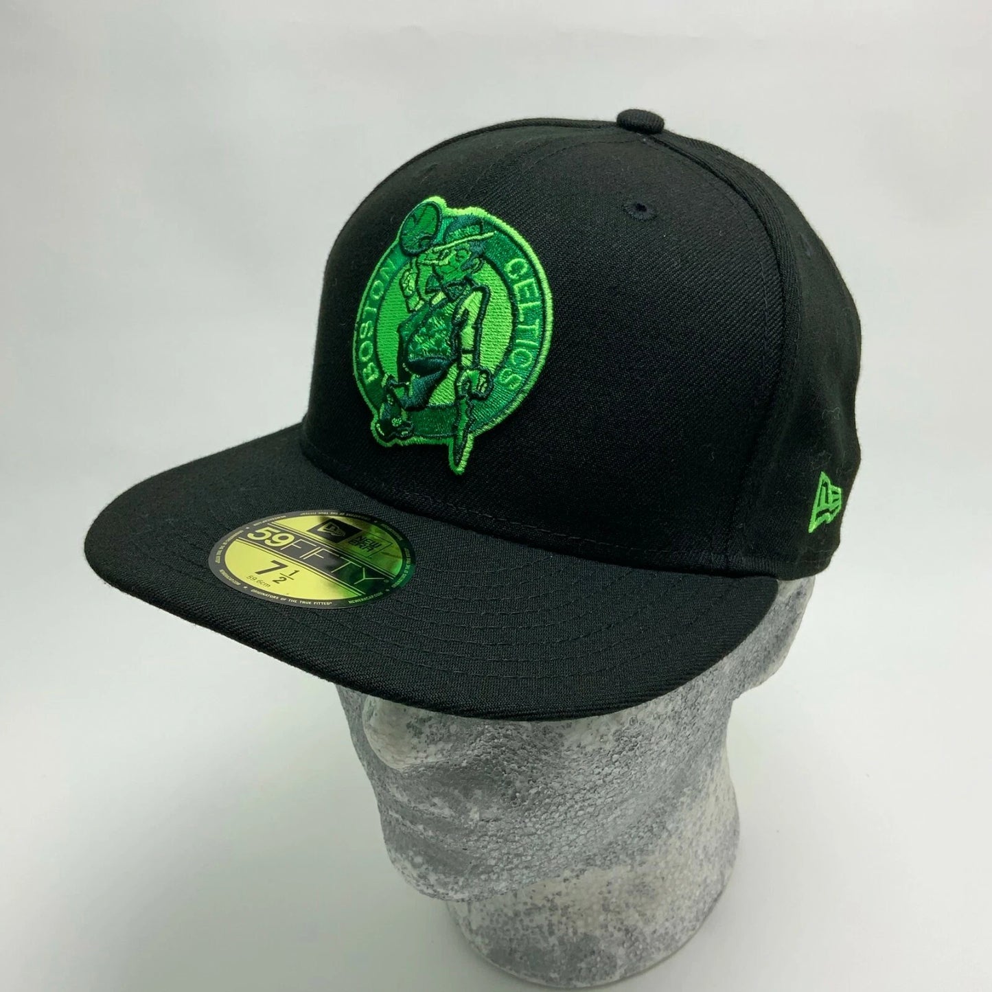 Men's New Era Cap NBA Boston Celtics Black Green 59FIFTY Hat