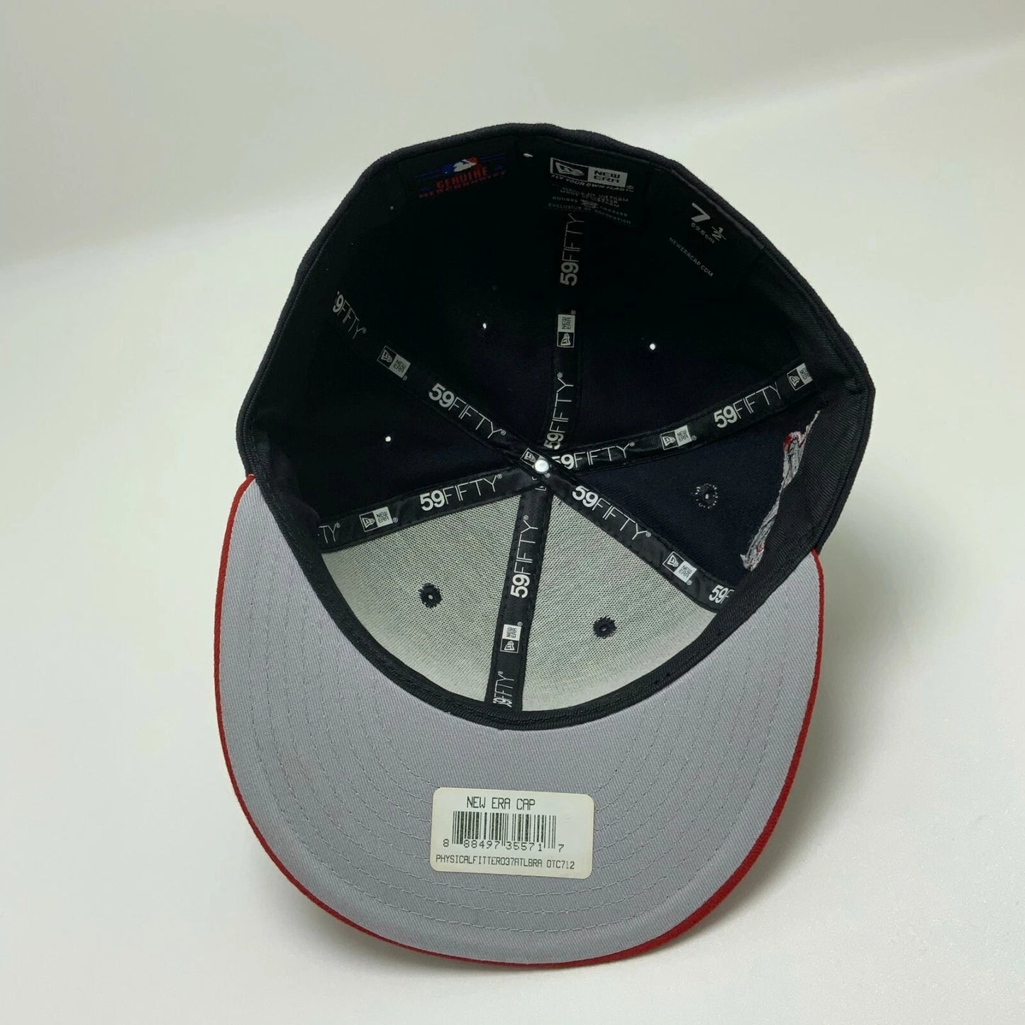 Men's New Era Cap MLB Atlanta Braves 1966 Navy Red White 59FIFTY Hat