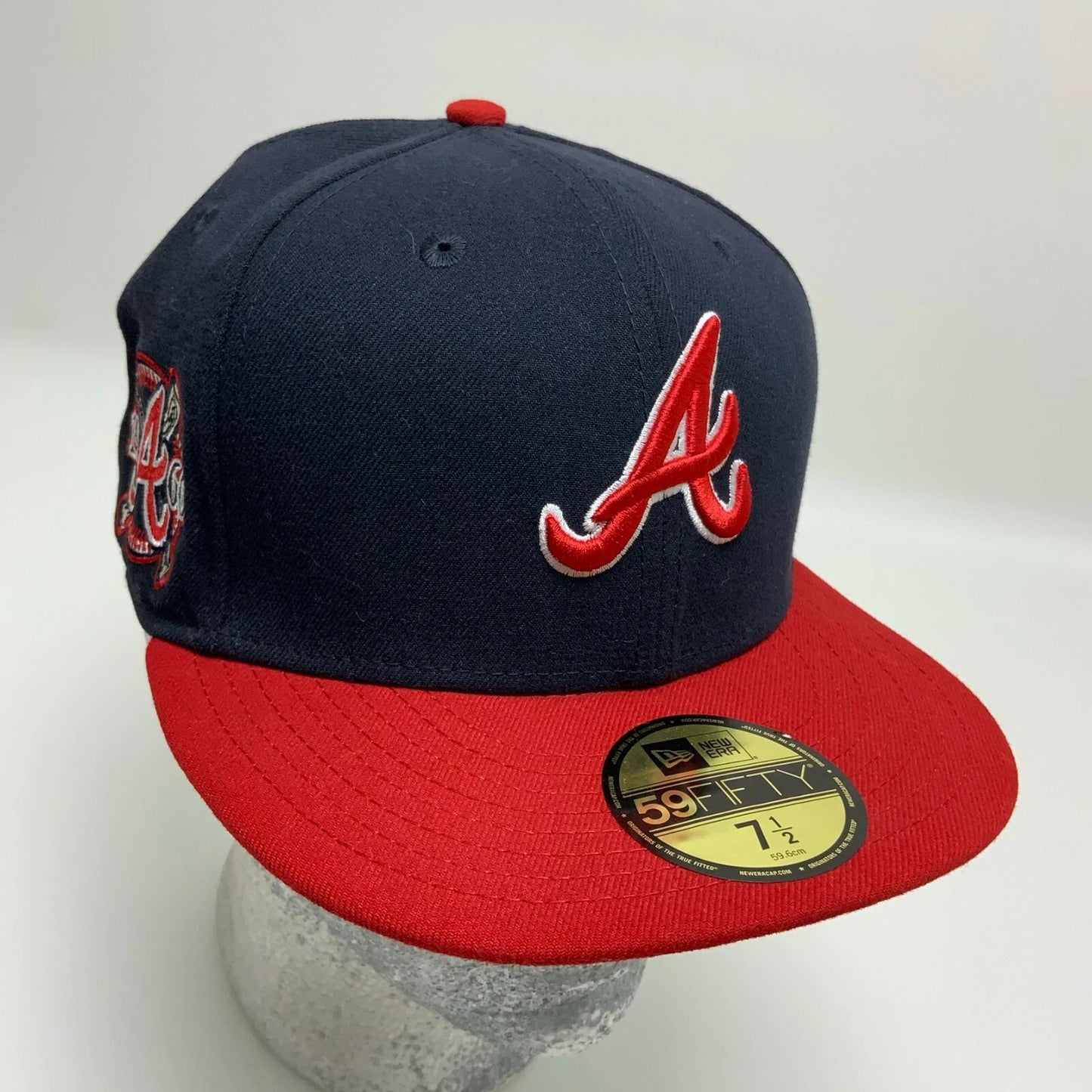 Men's New Era Cap MLB Atlanta Braves 1966 Navy Red White 59FIFTY Hat