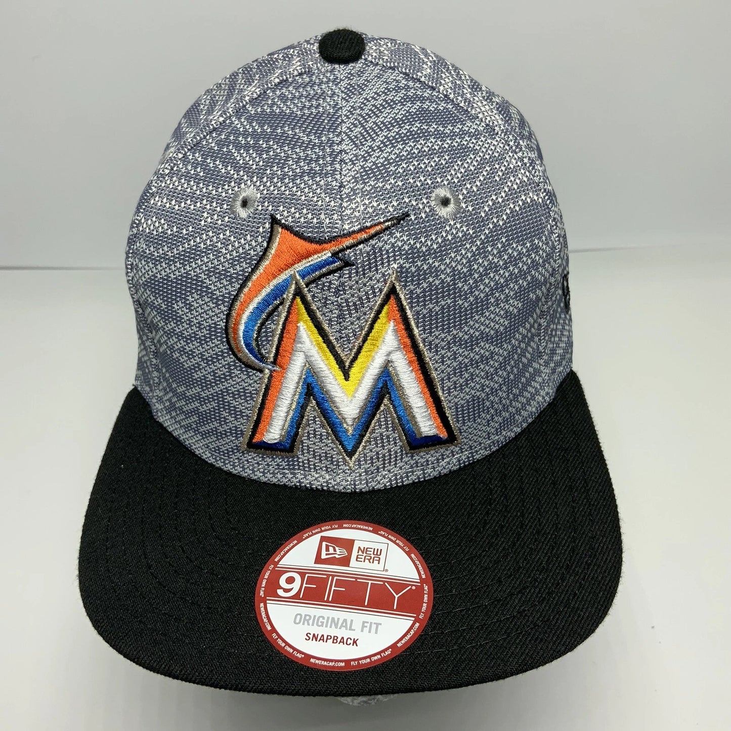 New Era Cap MLB Miami Marlins Grey | Black 9FIFTY Snapback Hat
