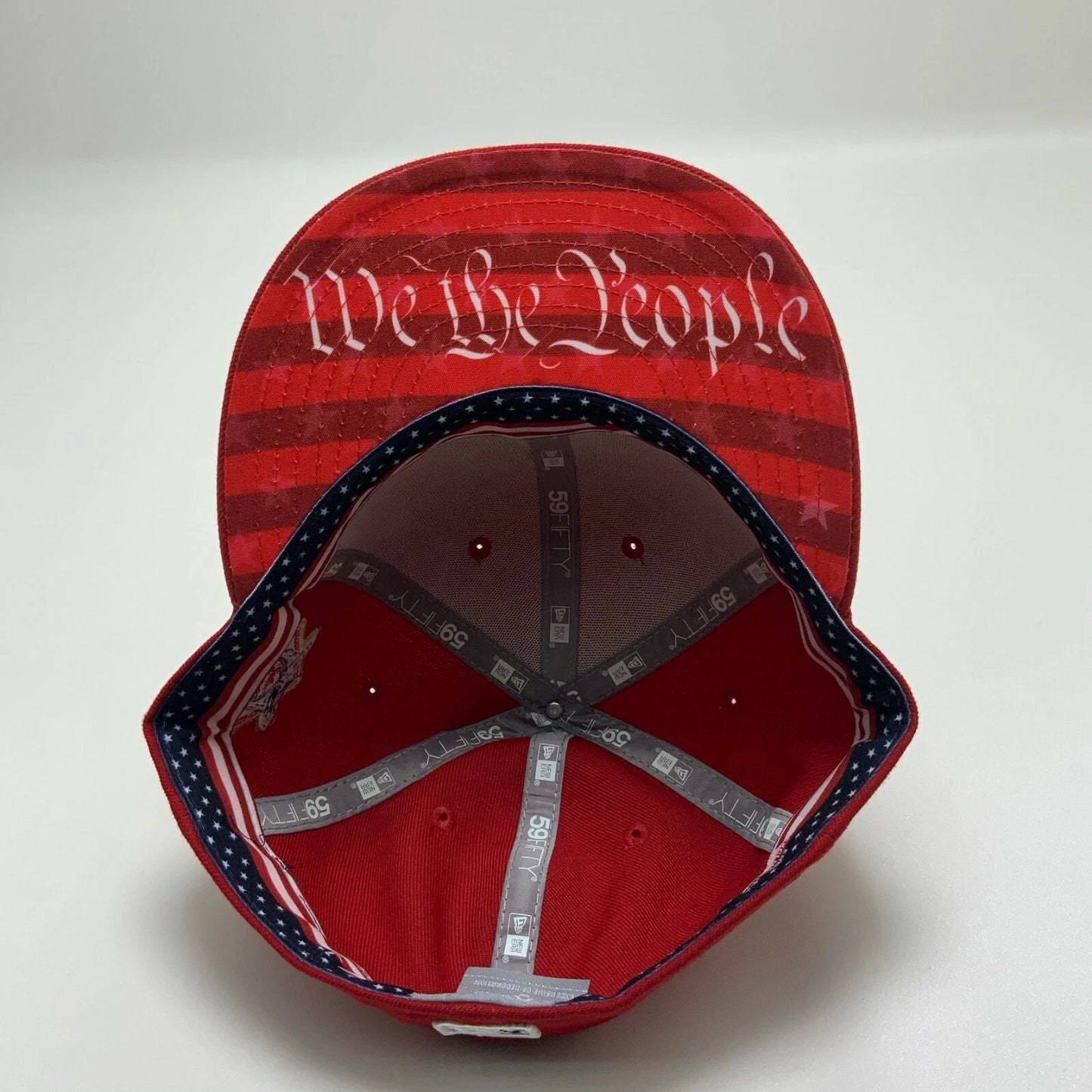 Men's New Era Cap MLB Washington Nationals Red American Flag 59FIFTY Hat