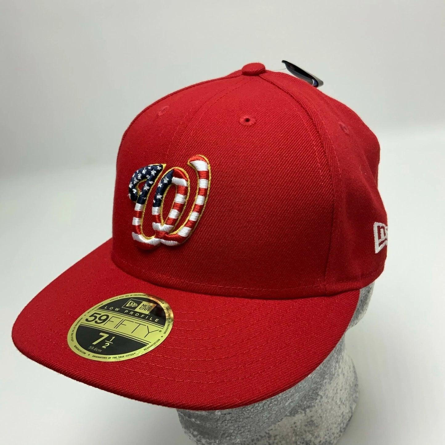 Men's New Era Cap MLB Washington Nationals Red American Flag 59FIFTY Hat